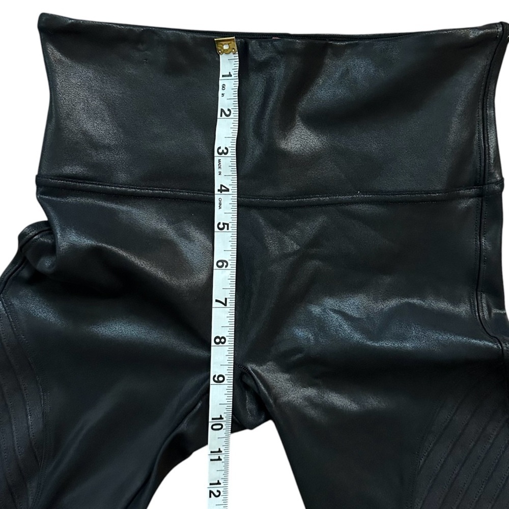 SPANX Moto Faux Leather Leggings Black Ankle Small - Picture 8 of 10